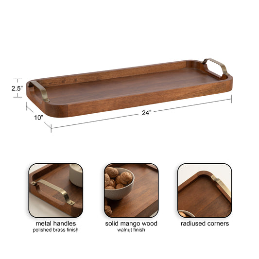 Farson Rectangle Tray with Handles