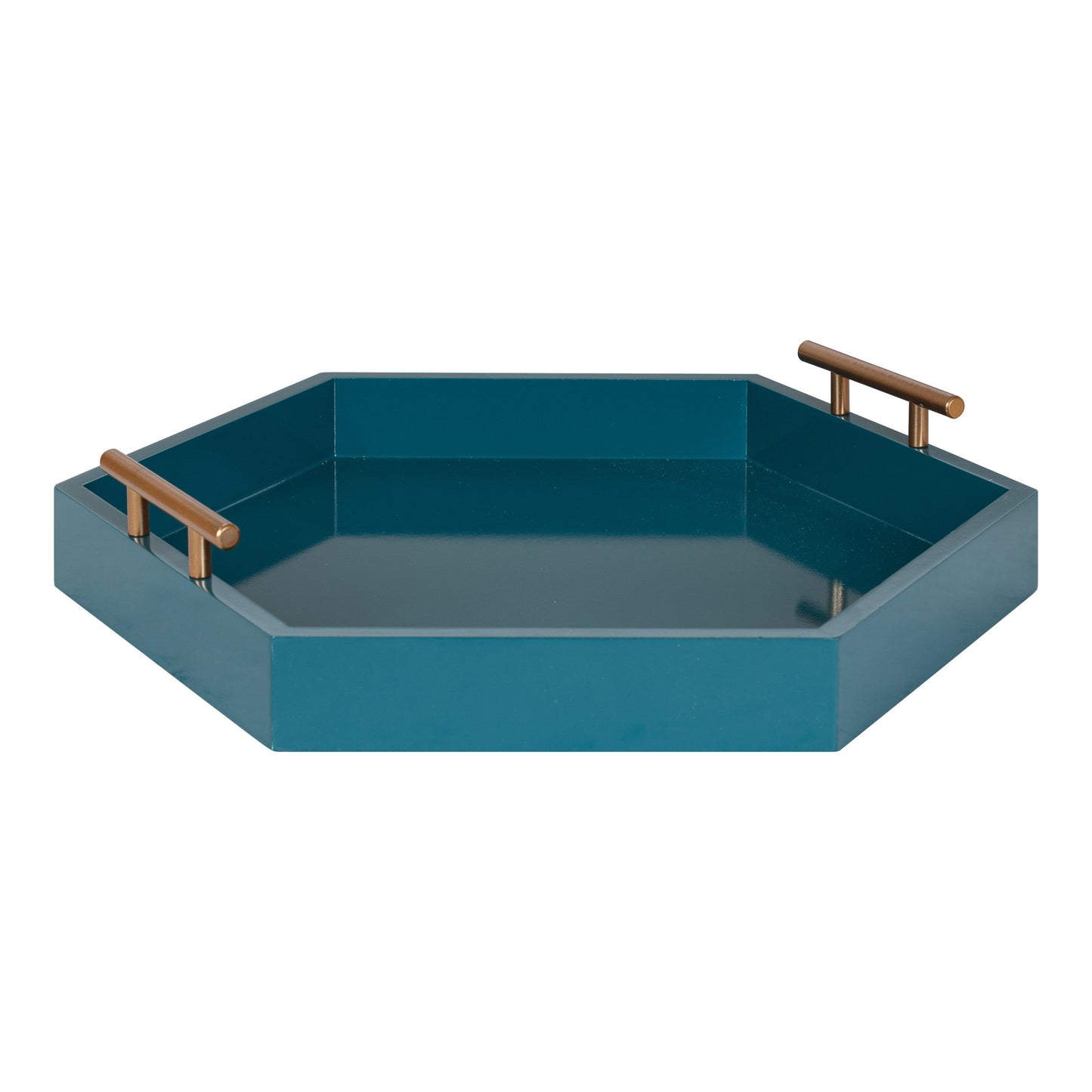 Lipton Hexagon Decorative Tray with Metal Handles