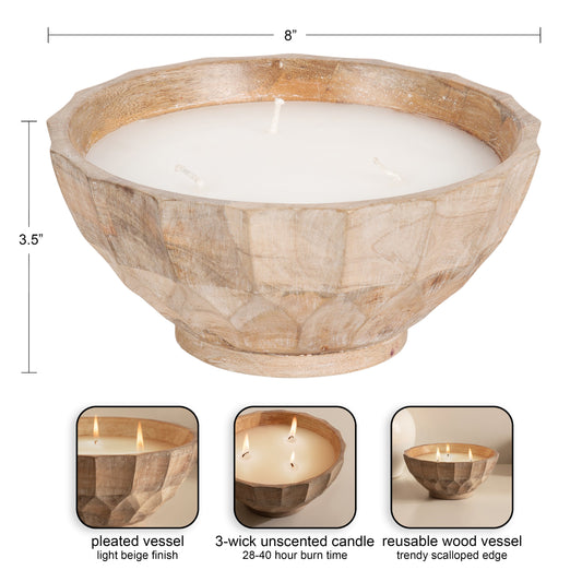 Plete Round Wax Candle Bowl