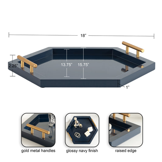 Halsey Hexagon Decorative Tray