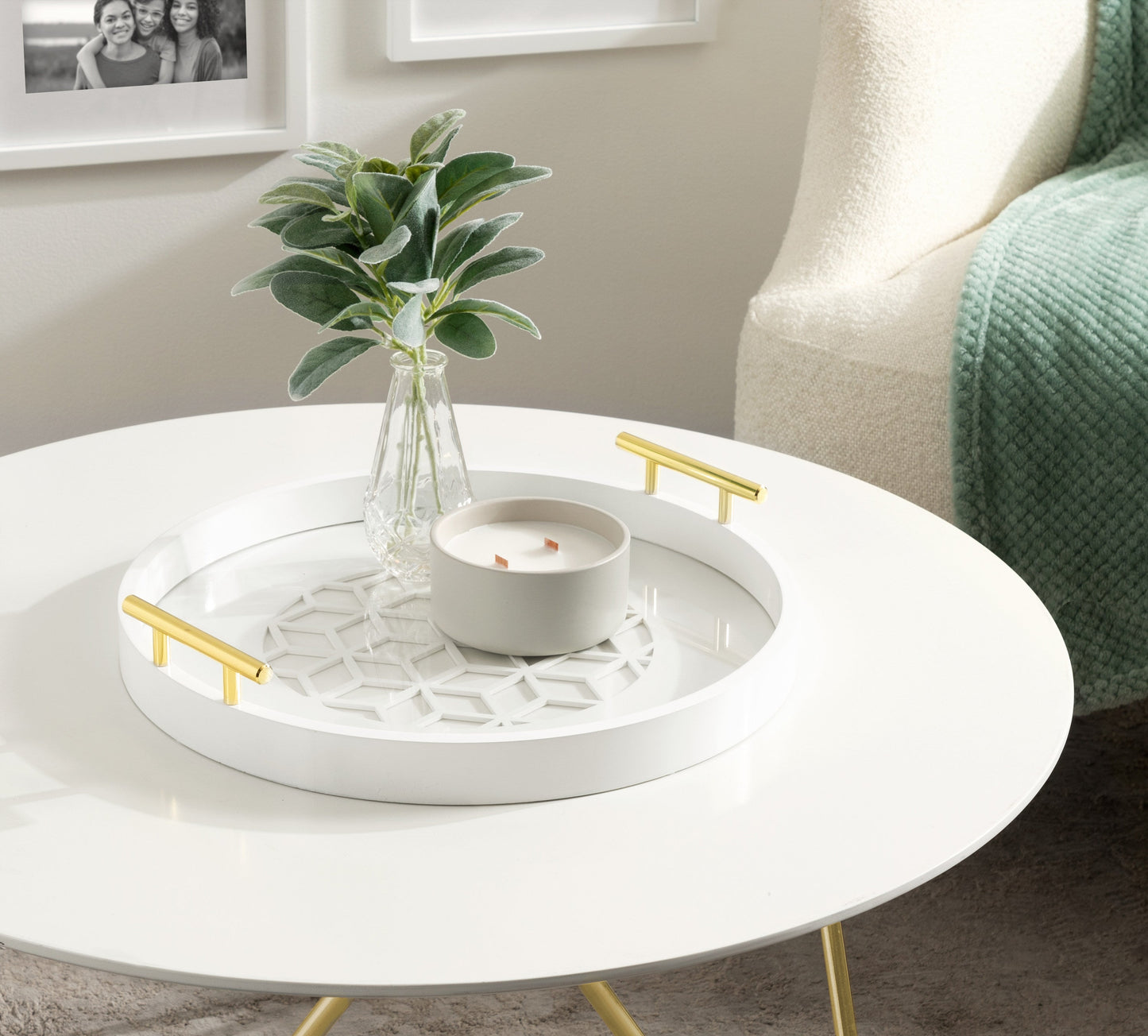 Caspen Round Decorative Tray