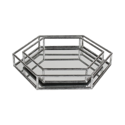 Felicia Nesting Metal Mirrored Decorative Trays