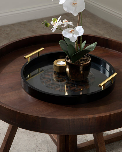 Caspen Round Decorative Tray