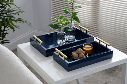 Lipton Rectangle Wood Tray Set