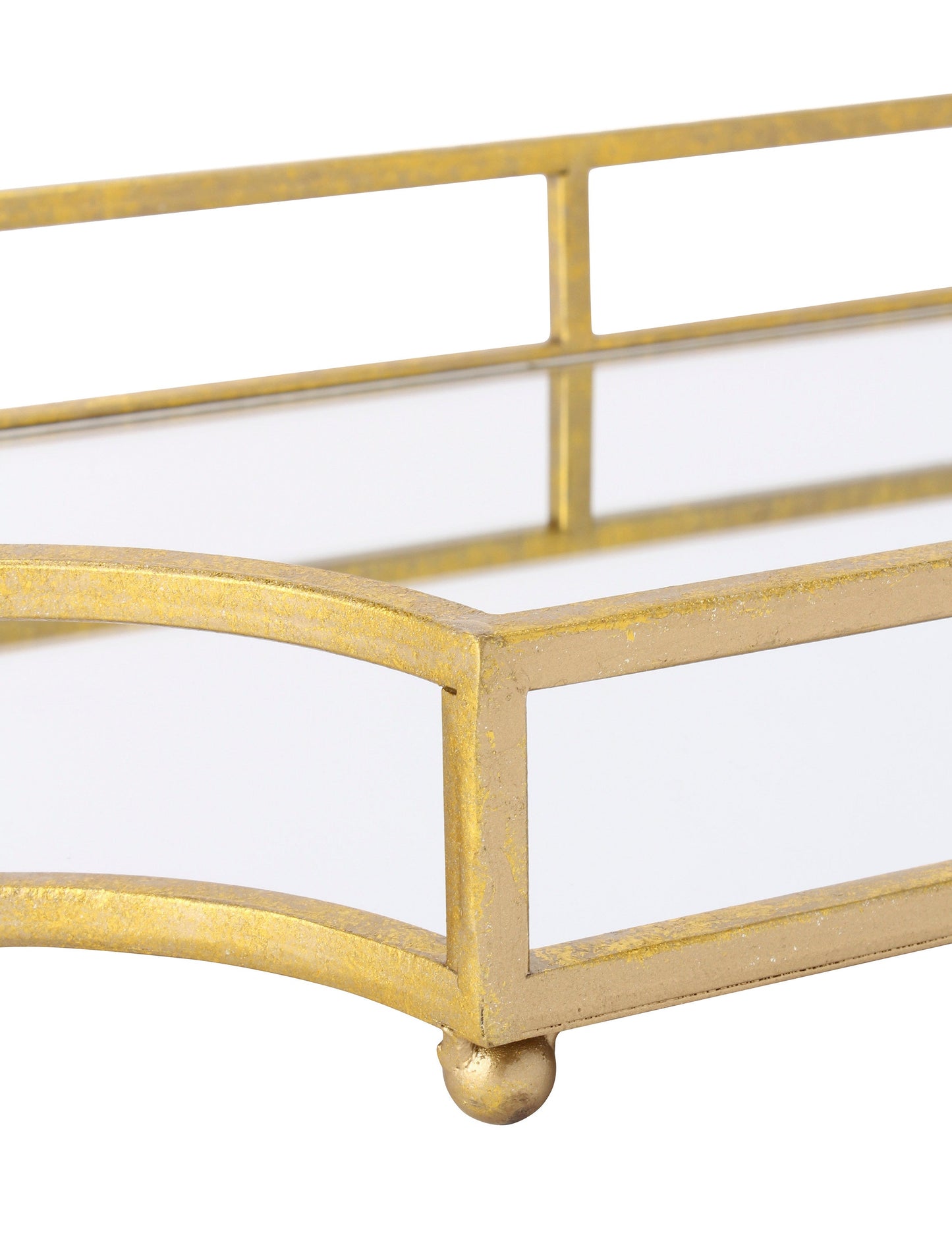 Ciel Metal Mirrored Scalloped Decorative Tray