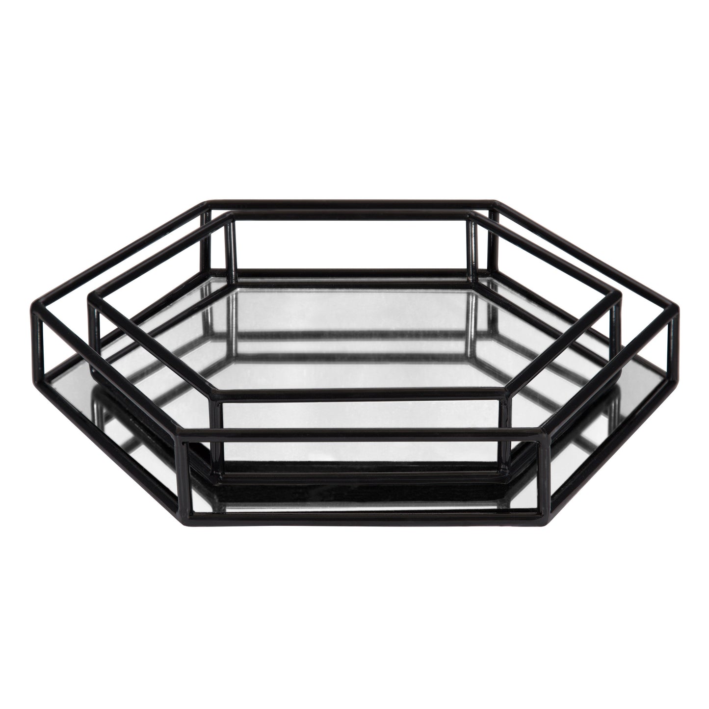 Felicia Nesting Metal Mirrored Decorative Trays
