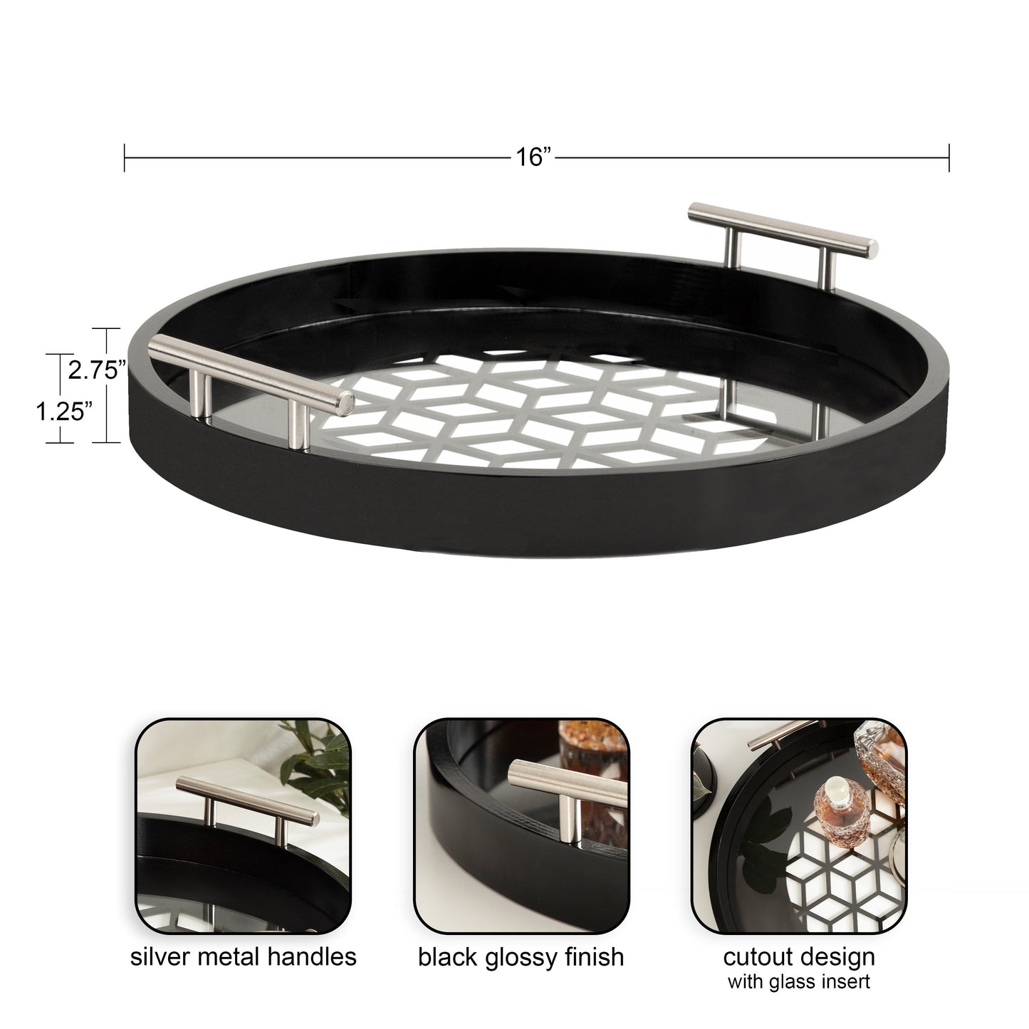 Caspen Round Decorative Tray