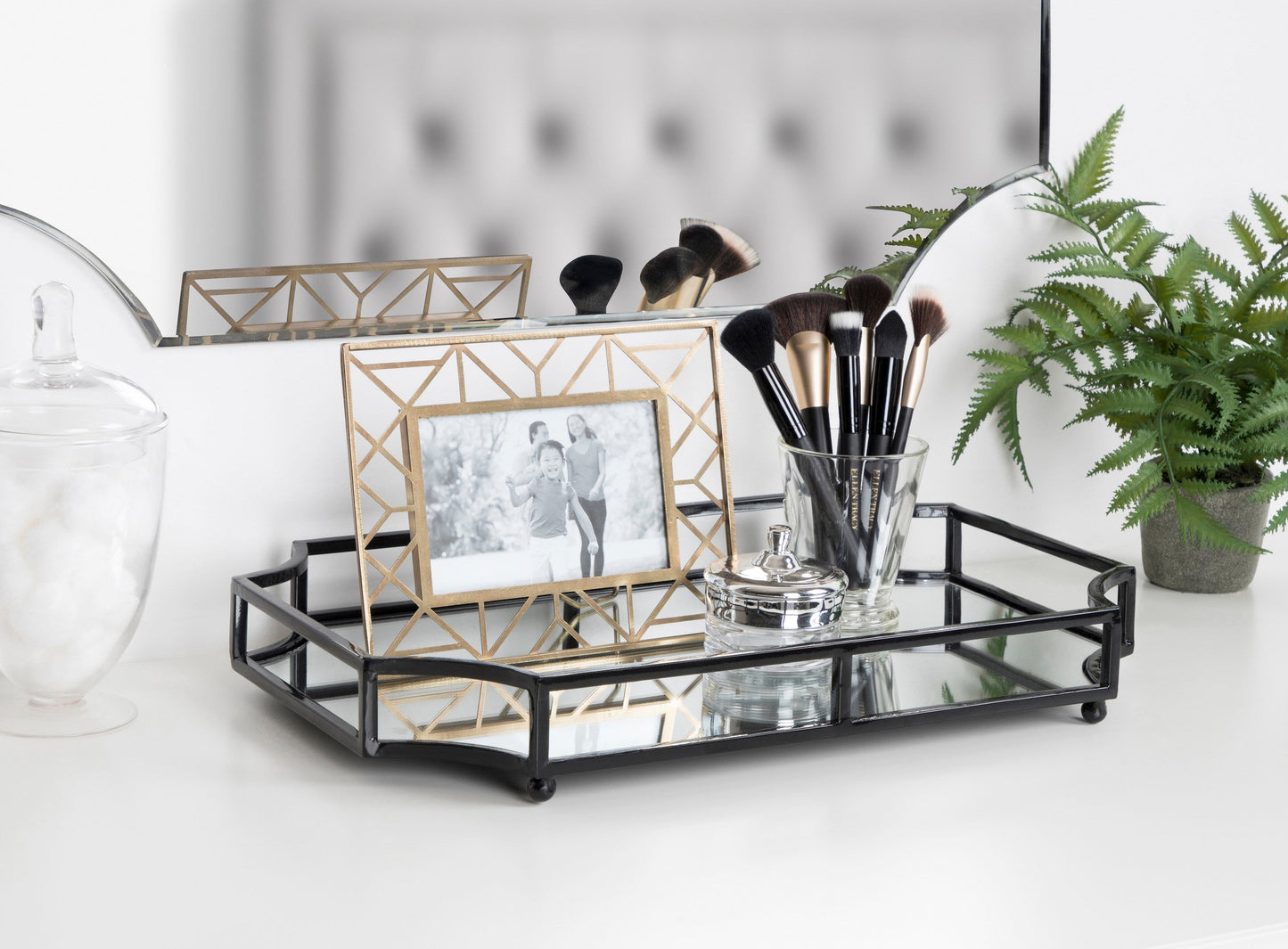 Ciel Metal Mirrored Scalloped Decorative Tray