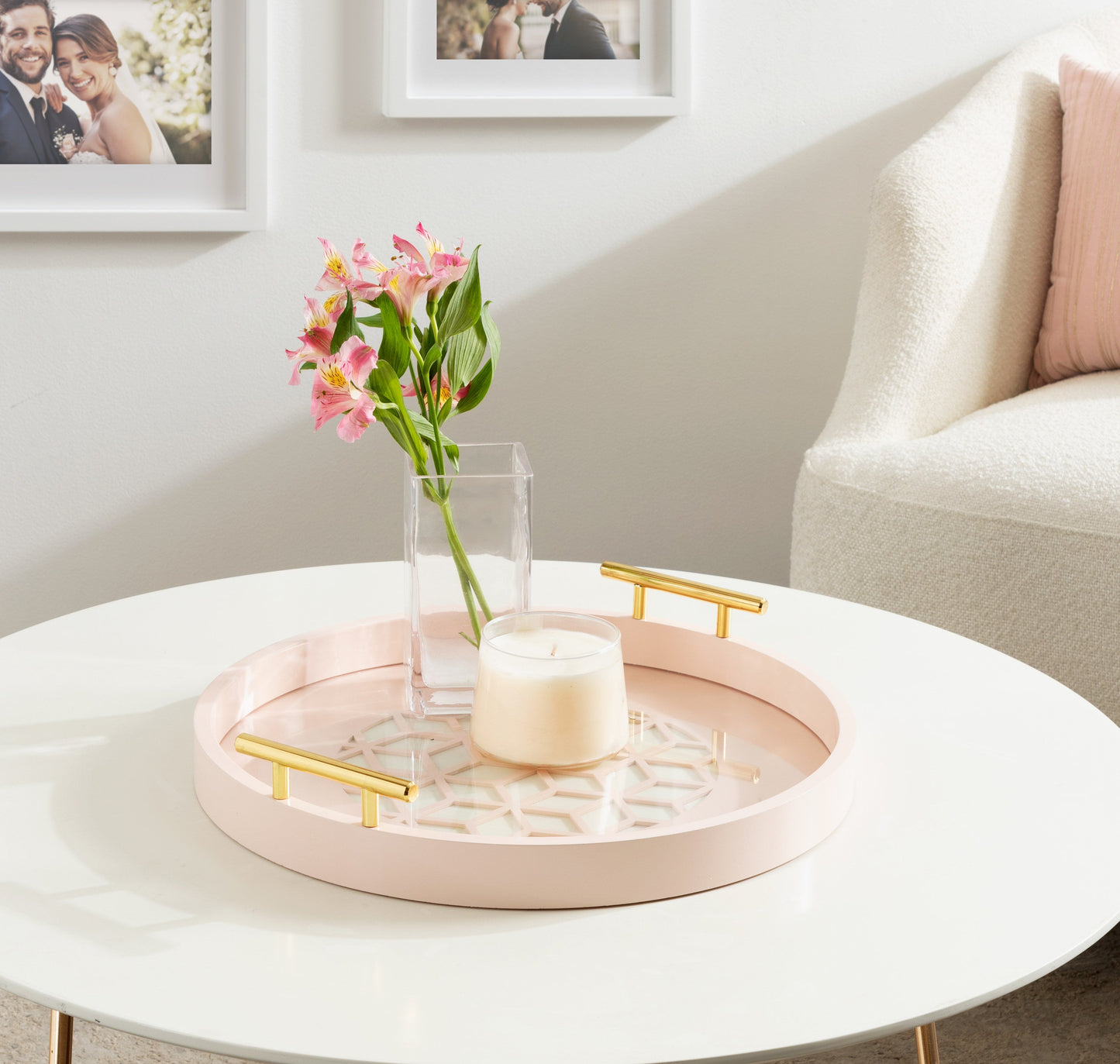 Caspen Round Decorative Tray