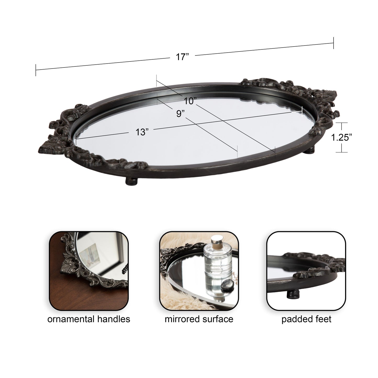 Arendahl Mirrored Decorative Tray