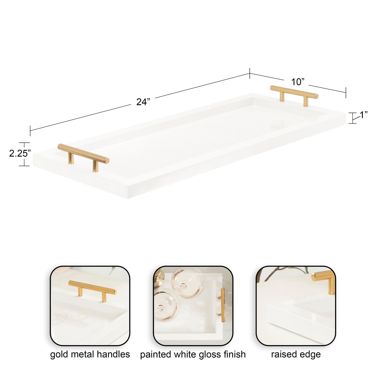 Halsey Rectangle Decorative Tray