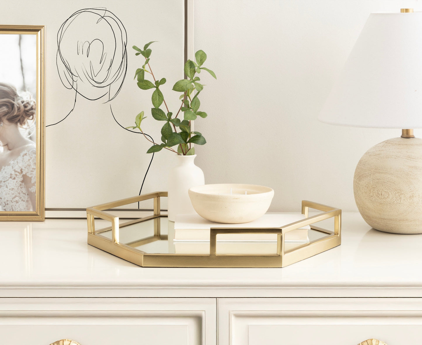 Gohana Hexagon Metal Tray