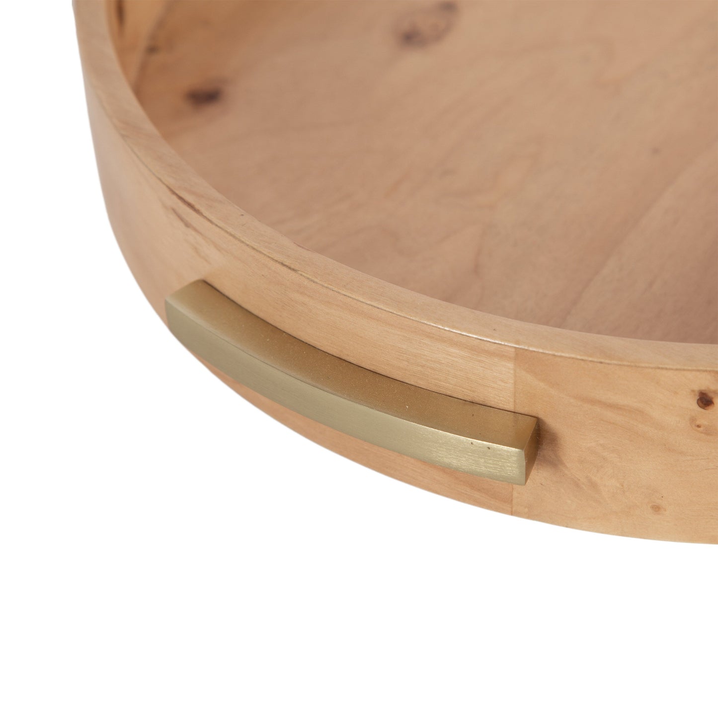 Burlock Round Tray with Handles