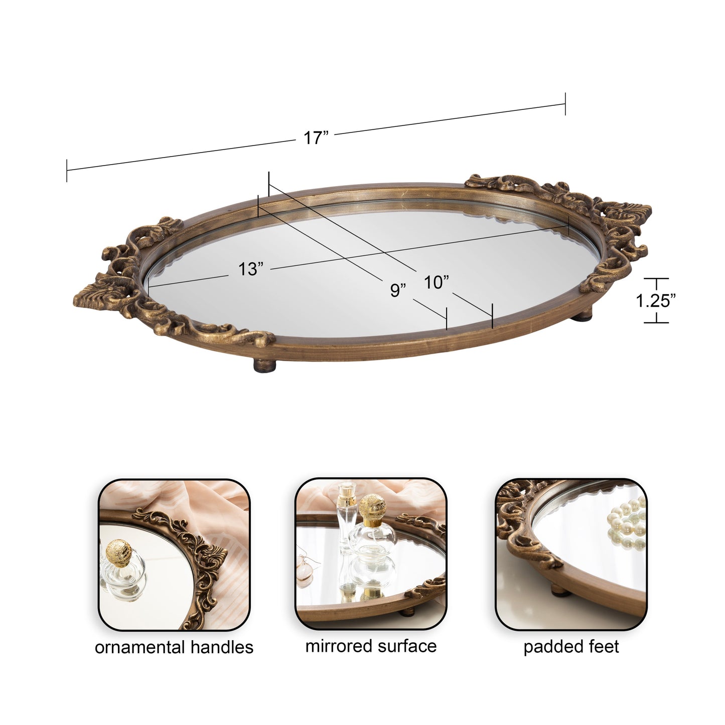 Arendahl Mirrored Decorative Tray