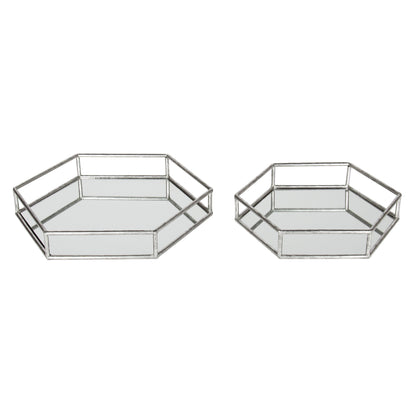 Felicia Nesting Metal Mirrored Decorative Trays