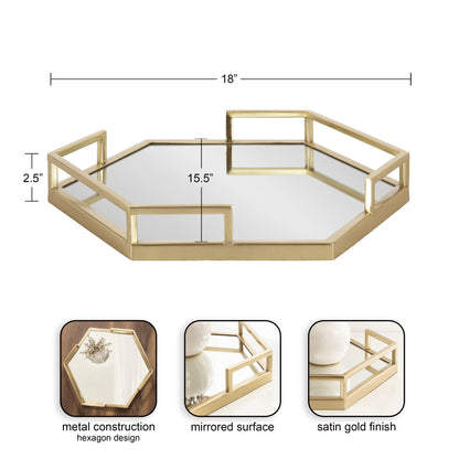 Gohana Hexagon Metal Tray