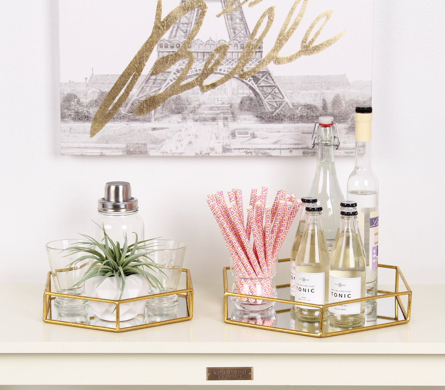 Felicia Nesting Metal Mirrored Decorative Trays