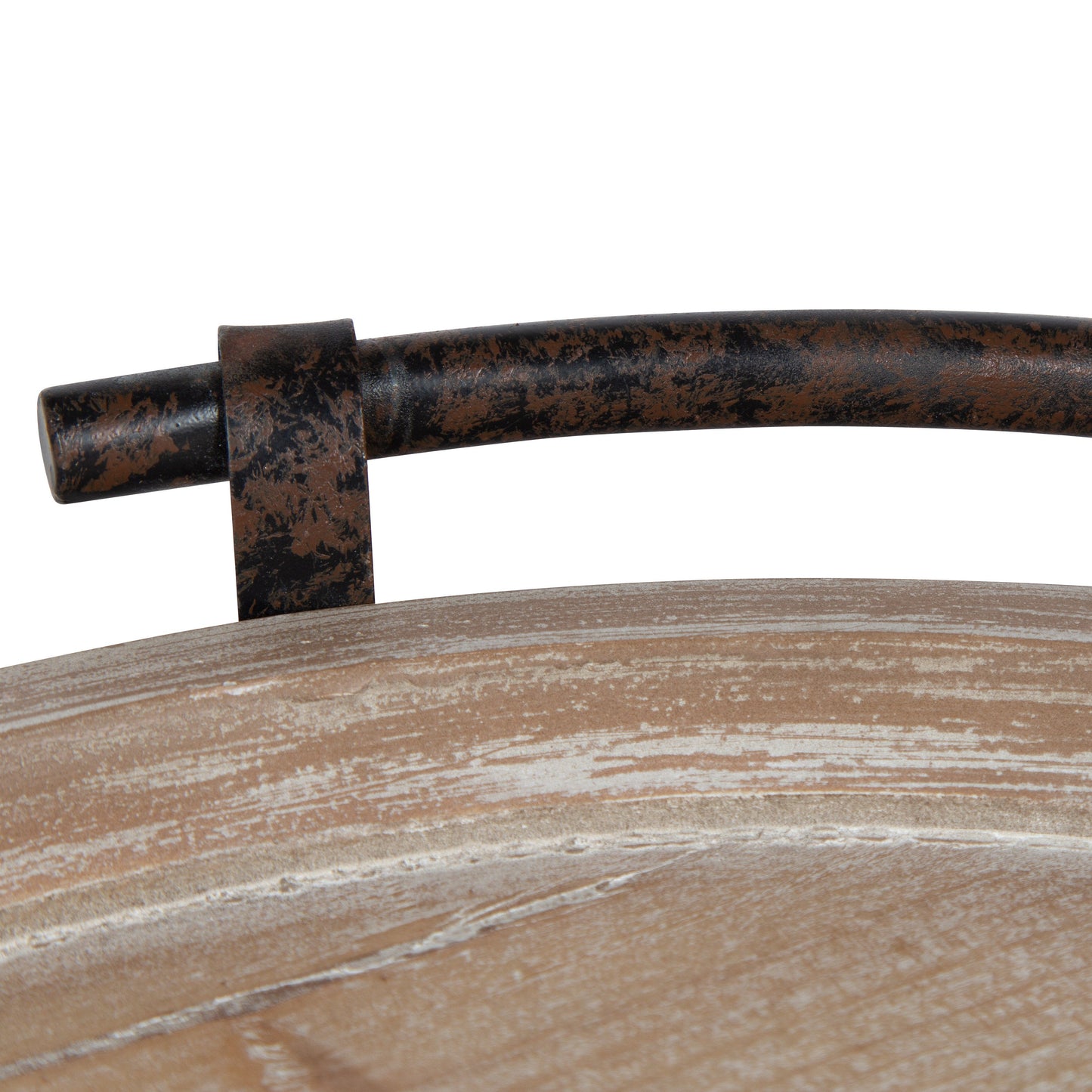 Bruillet Round Wooden Footed Tray