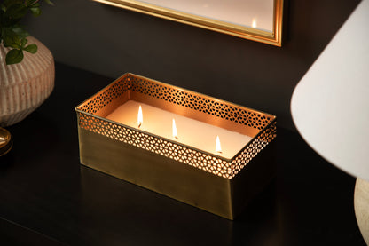 Pearce Rectangle Metal Wax Candle