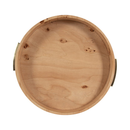 Burlock Round Tray with Handles