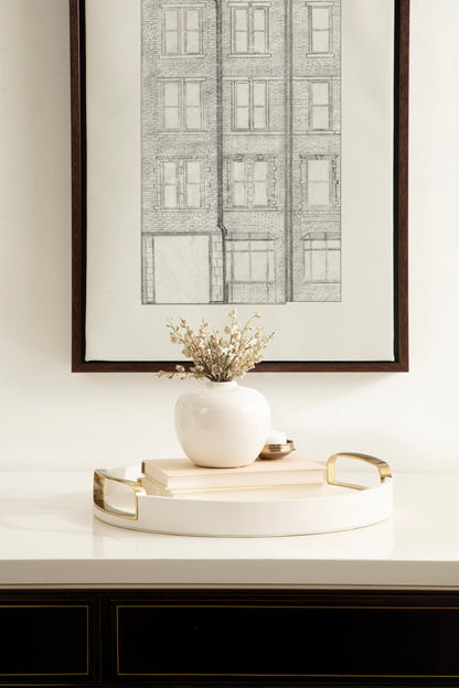 Valeska Round Tray with Handles