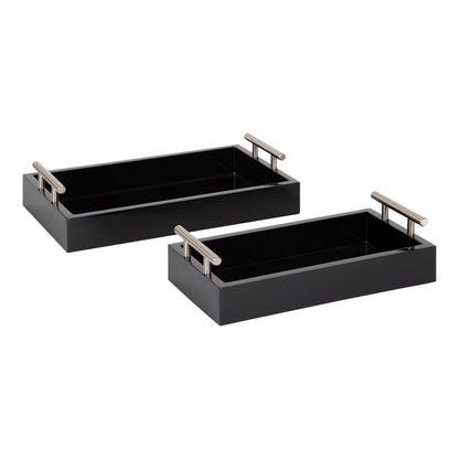 Lipton Rectangle Wood Tray Set