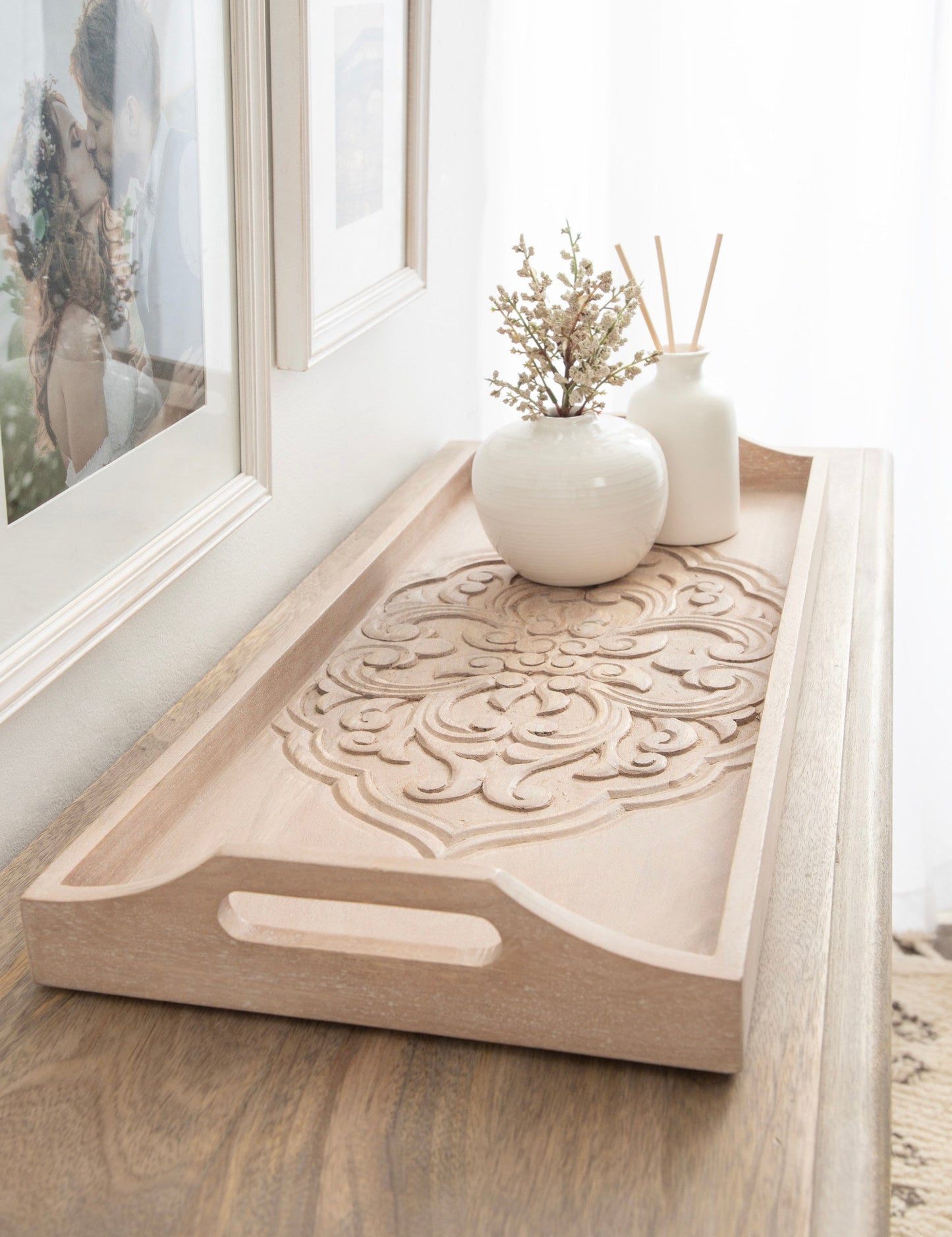 Adhira Carved Decorative Tray