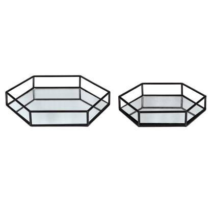 Felicia Nesting Metal Mirrored Decorative Trays