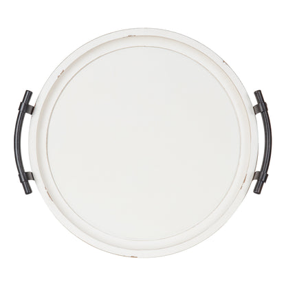 Bruillet Round Wooden Footed Tray