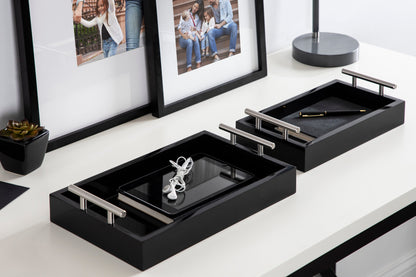 Lipton Rectangle Wood Tray Set