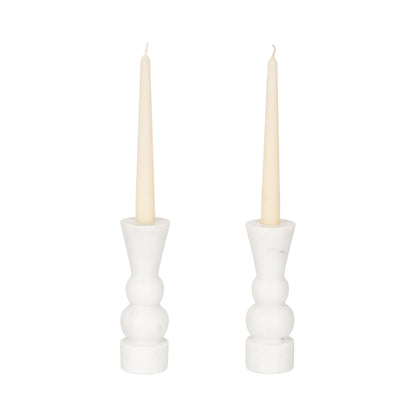 Maleea 2pc Marble Candle Holder