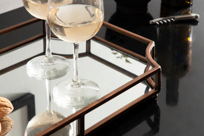 Ciel Metal Mirrored Scalloped Decorative Tray