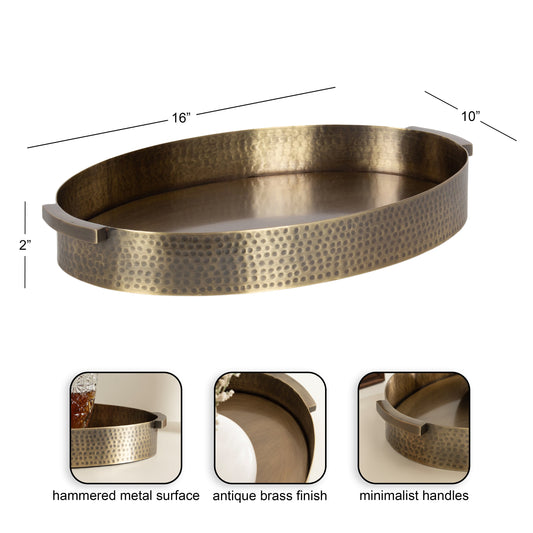 Samana Oval Metal Tray