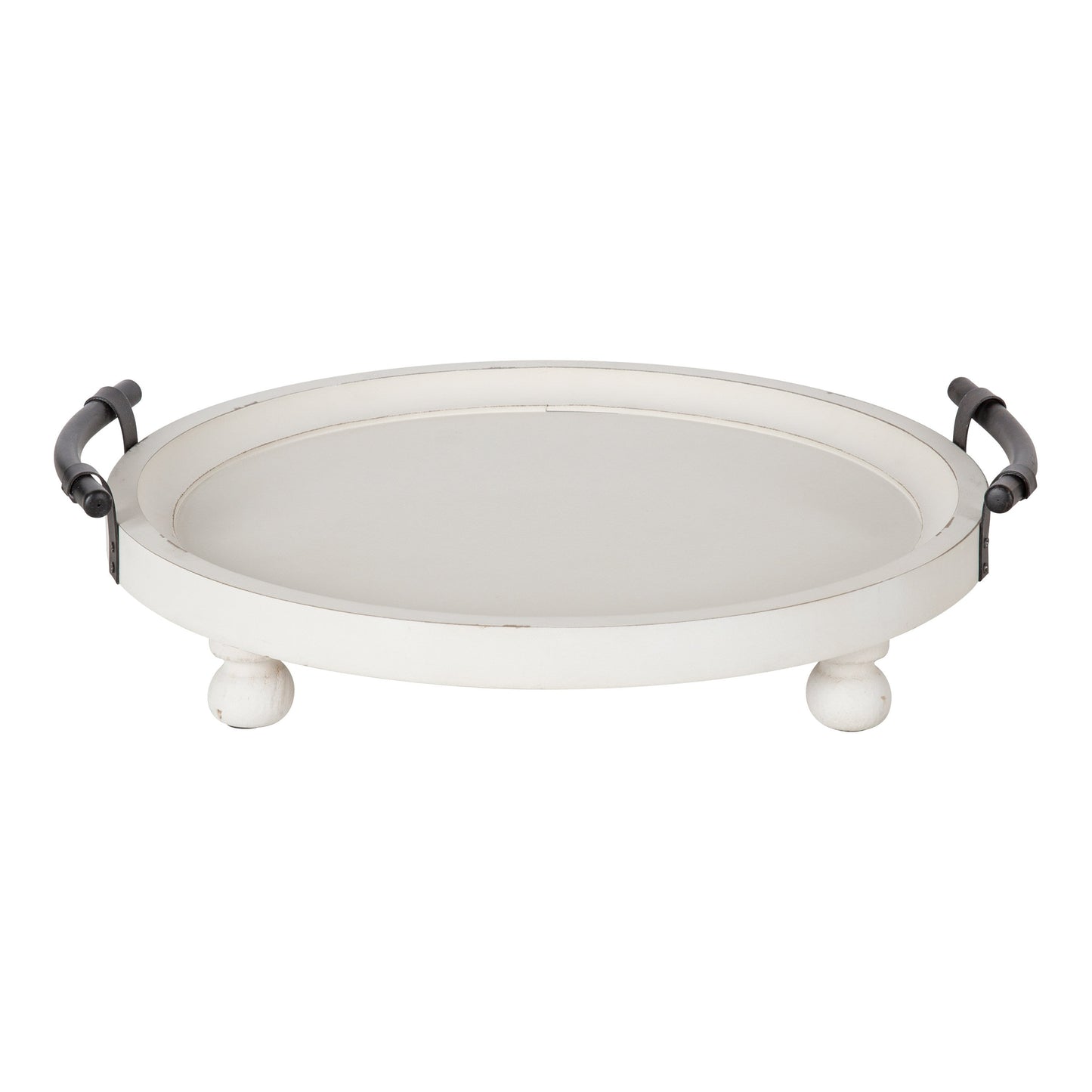 Bruillet Round Wooden Footed Tray
