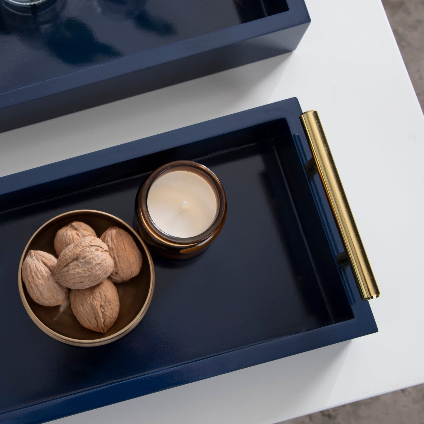 Lipton Rectangle Wood Tray Set