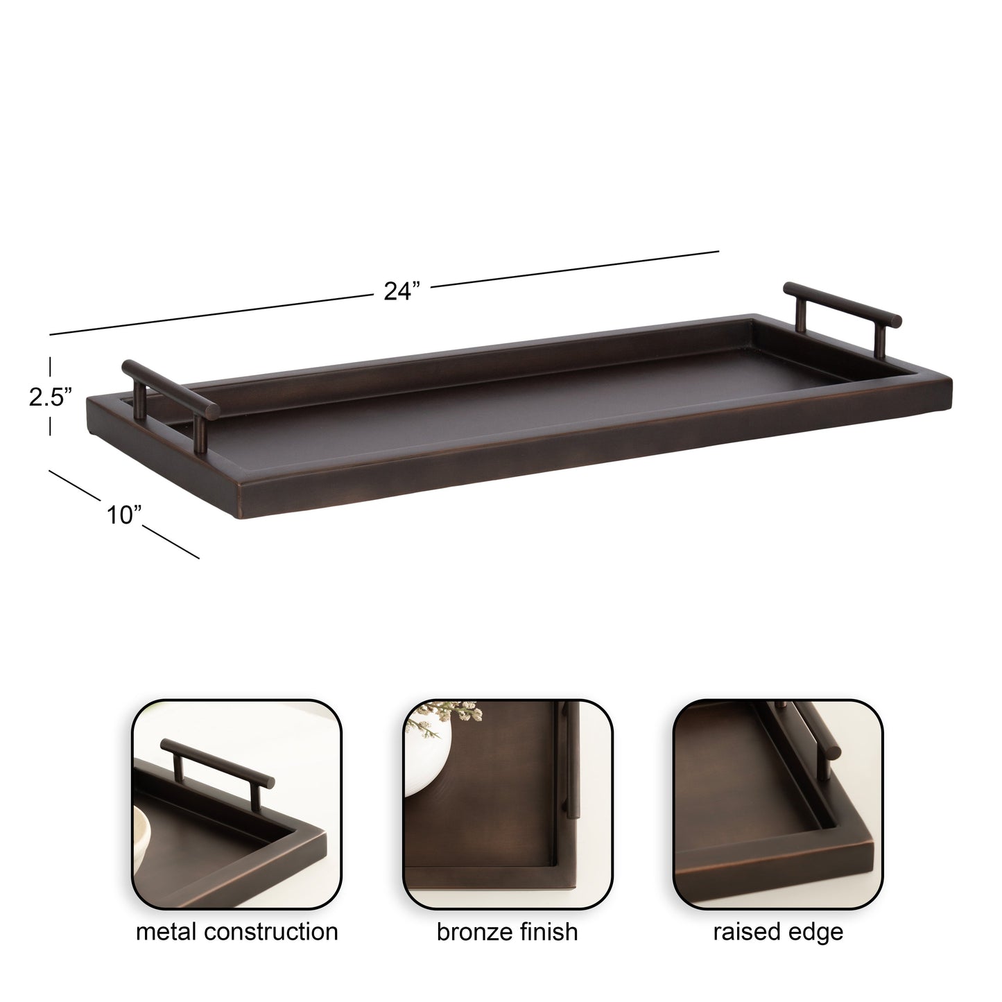 Halsey Rectangle Decorative Tray