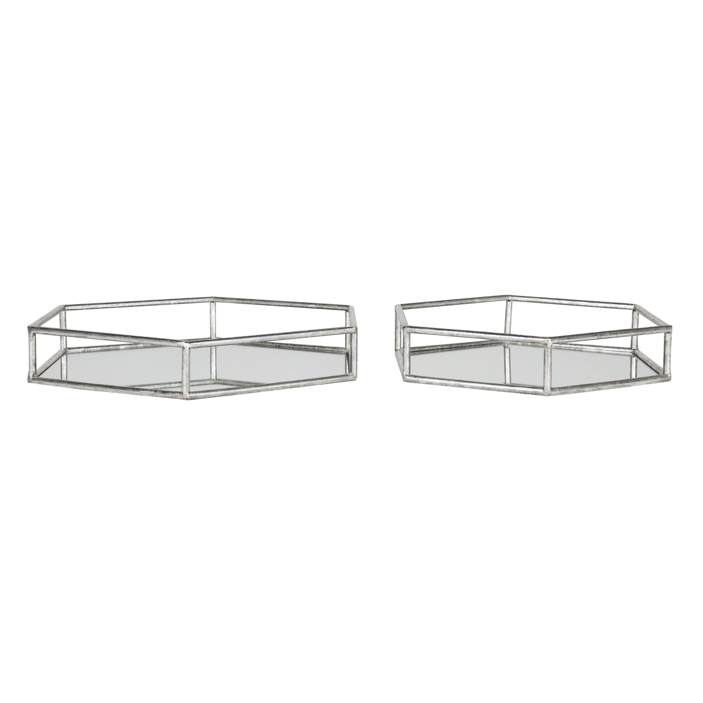 Felicia Nesting Metal Mirrored Decorative Trays