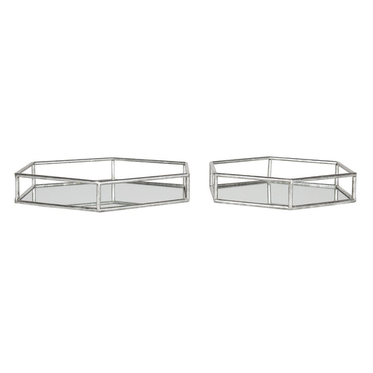 Felicia Nesting Metal Mirrored Decorative Trays