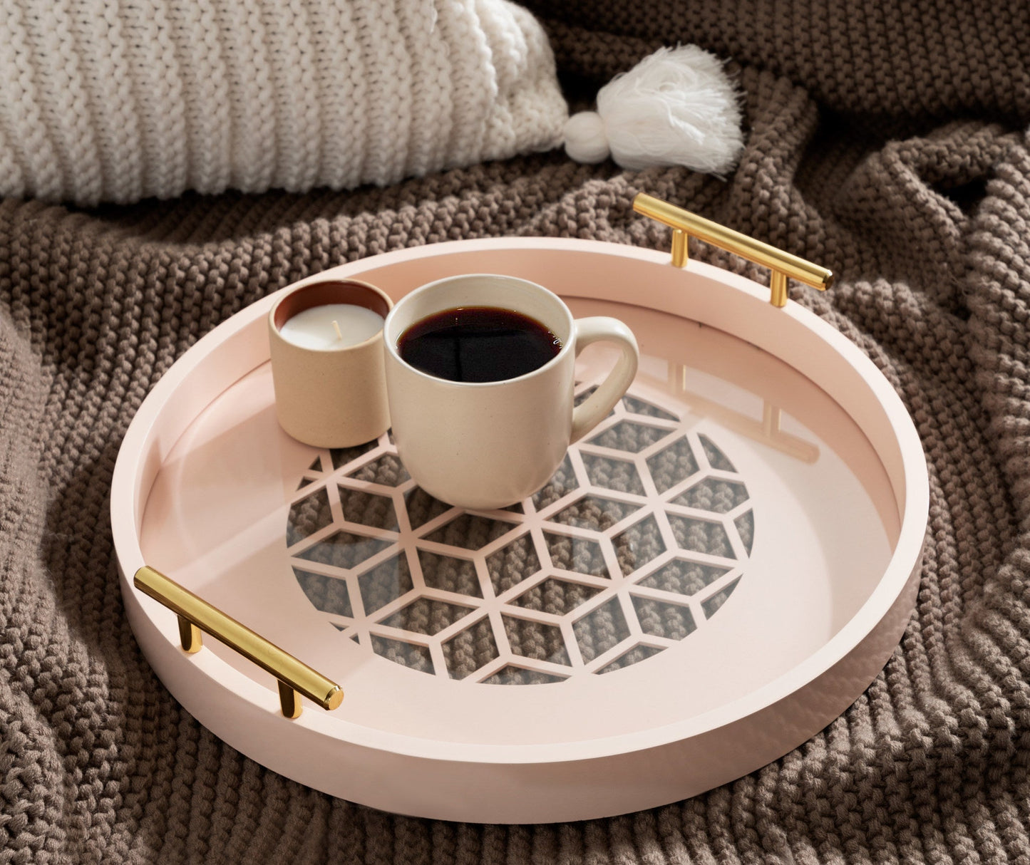 Caspen Round Decorative Tray