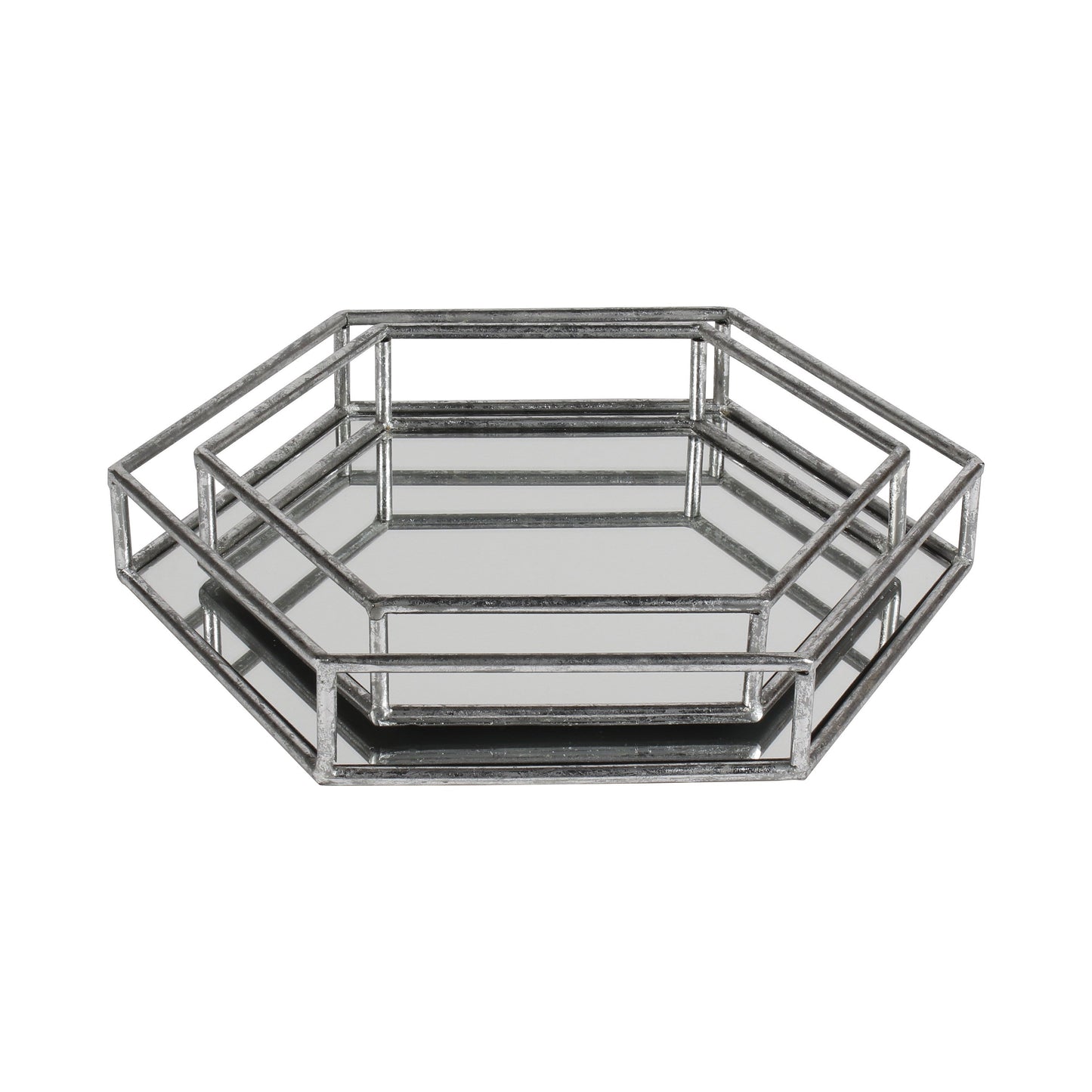 Felicia Nesting Metal Mirrored Decorative Trays