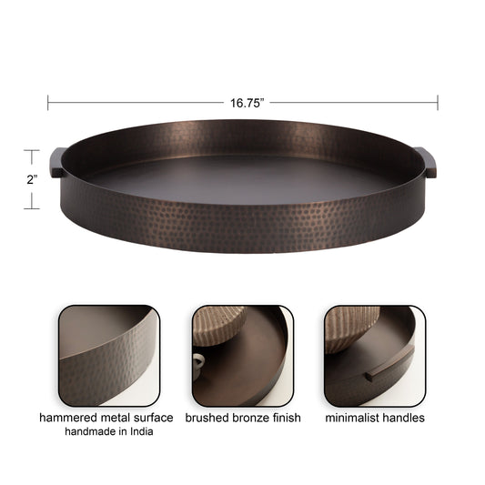 Samana Round Metal Tray