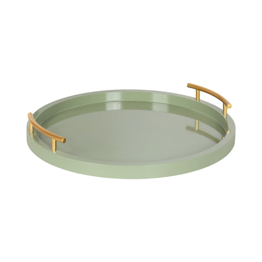 Halsey Wood Round Decorative Tray