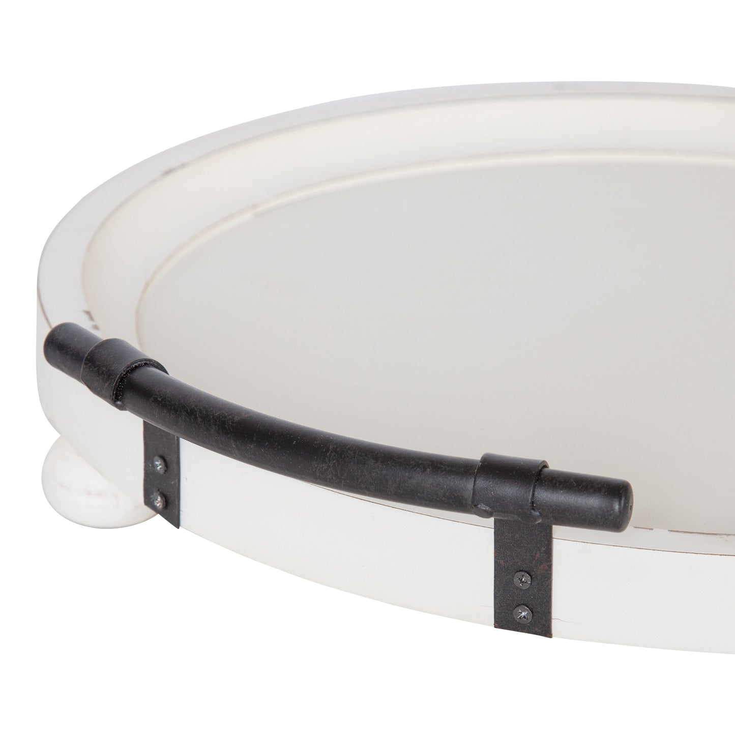 Bruillet Round Wooden Footed Tray