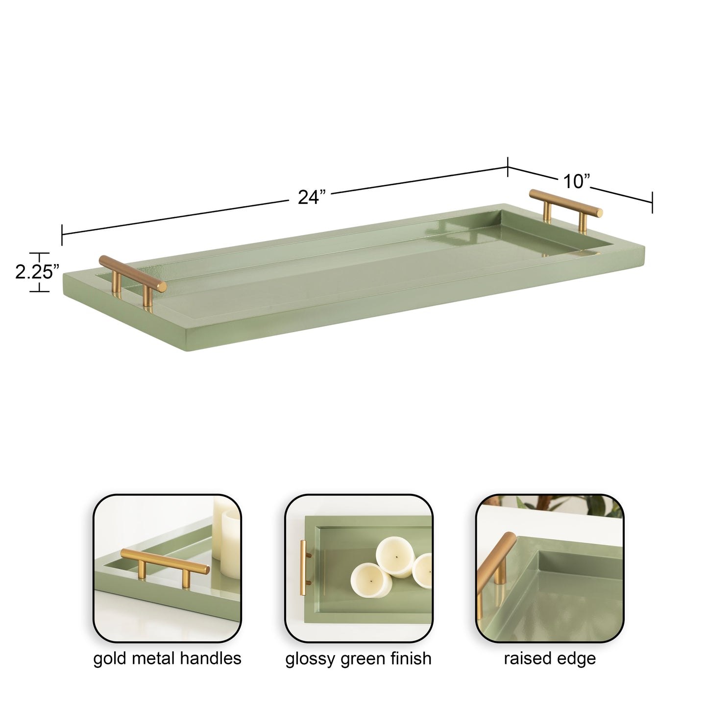 Halsey Rectangle Decorative Tray