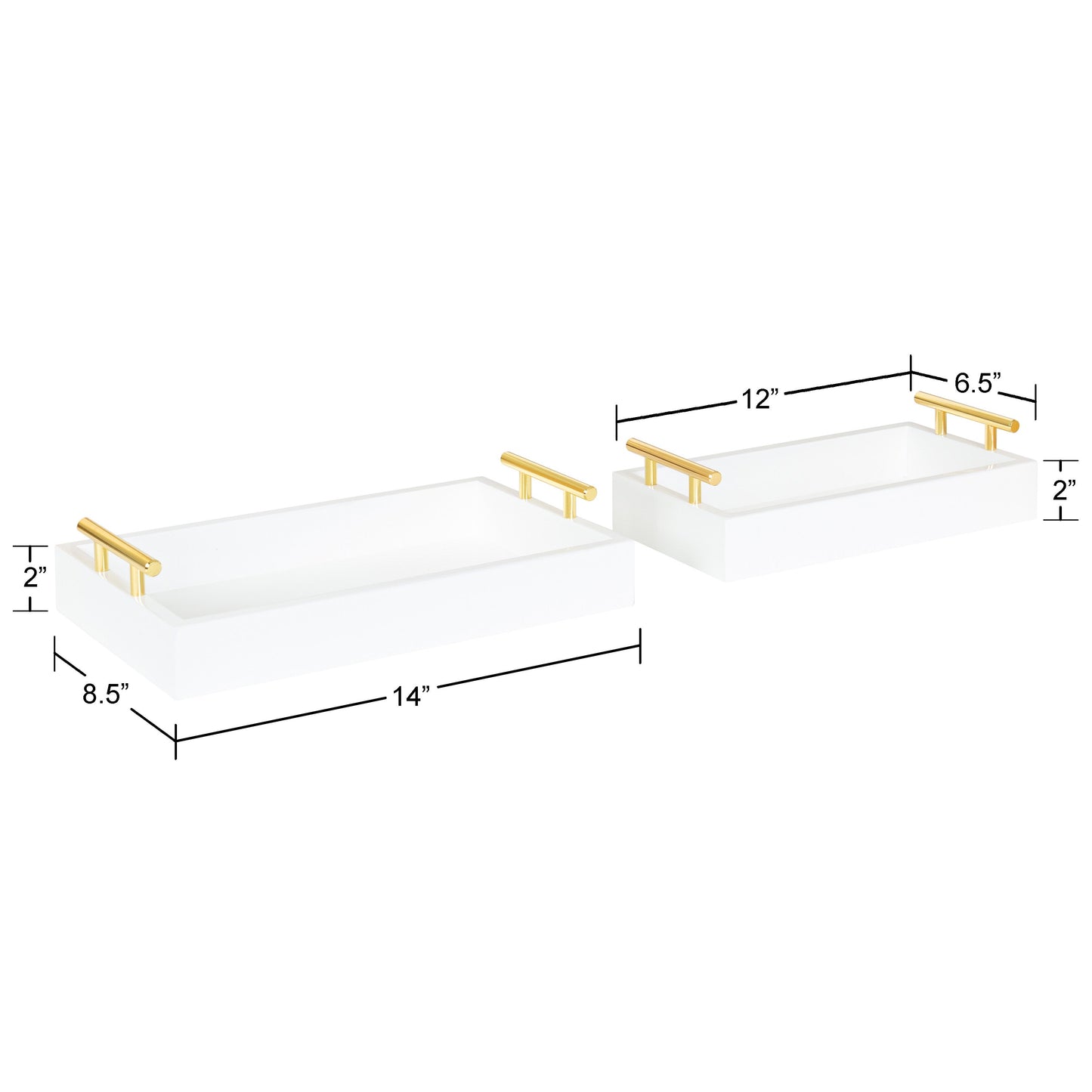 Lipton Rectangle Wood Tray Set