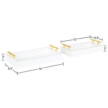 Lipton Rectangle Wood Tray Set