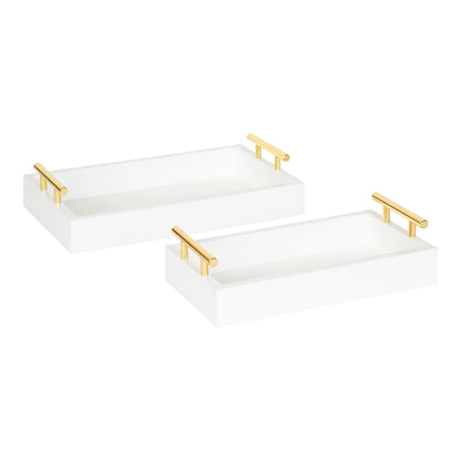 Lipton Rectangle Wood Tray Set