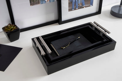 Lipton Rectangle Wood Tray Set