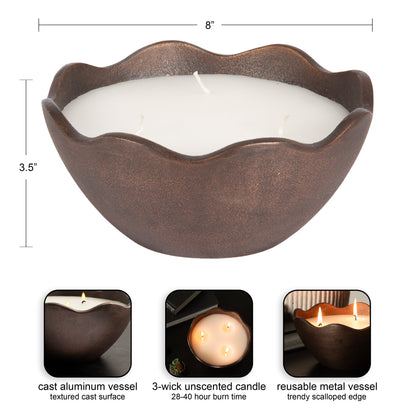 Alessia Metal Candle Bowl