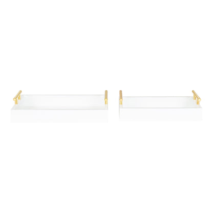 Lipton Rectangle Wood Tray Set